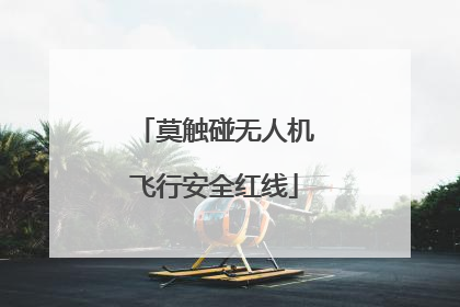 莫触碰无人机飞行安全红线
