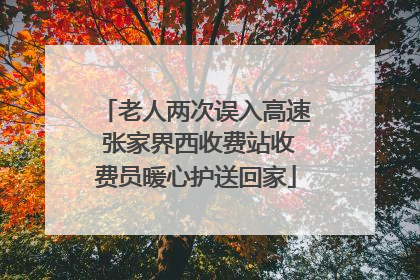 老人两次误入高速 张家界西收费站收费员暖心护送回家