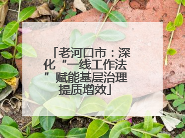 老河口市：深化“一线工作法”赋能基层治理提质增效