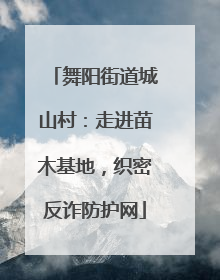 舞阳街道城山村：走进苗木基地，织密反诈防护网