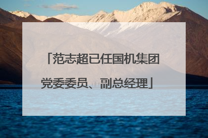 范志超已任国机集团党委委员、副总经理