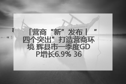 营商“新”发布丨“四个突出”打造营商环境 辉县市一季度GDP增长6.9% 36个重点项目落地