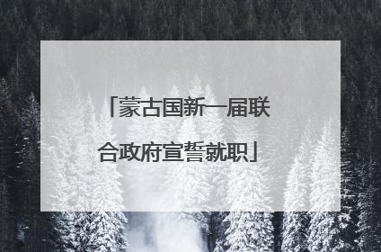 蒙古国新一届联合政府宣誓就职