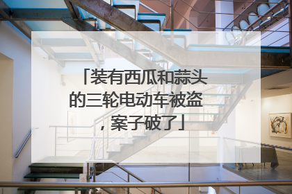 装有西瓜和蒜头的三轮电动车被盗，案子破了