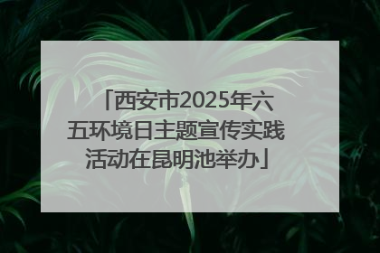 西安市2025年六五环境日主题宣传实践活动在昆明池举办