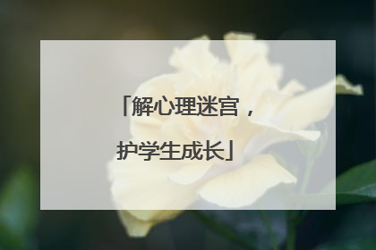 解心理迷宫，护学生成长