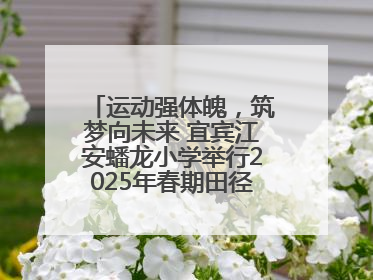运动强体魄，筑梦向未来 宜宾江安蟠龙小学举行2025年春期田径运动会