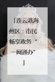 连云港海州区：市民畅享政务“一网通办”