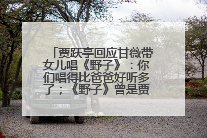 贾跃亭回应甘薇带女儿唱《野子》：你们唱得比爸爸好听多了；《野子》曾是贾跃亭“代表作”