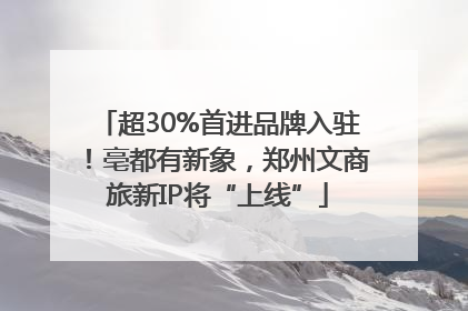超30%首进品牌入驻！亳都有新象，郑州文商旅新IP将“上线”