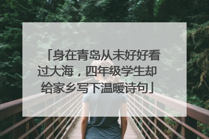 身在青岛从未好好看过大海，四年级学生却给家乡写下温暖诗句