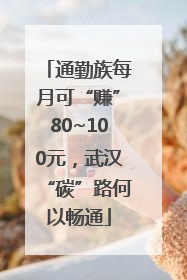 通勤族每月可“赚”80~100元，武汉“碳”路何以畅通