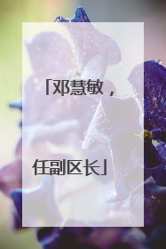 邓慧敏，任副区长