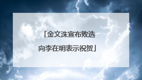 金文洙宣布败选 向李在明表示祝贺