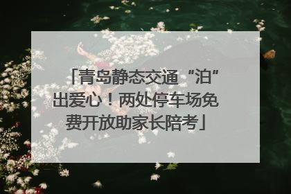 青岛静态交通“泊”出爱心！两处停车场免费开放助家长陪考