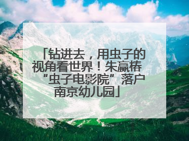 钻进去，用虫子的视角看世界！朱赢椿“虫子电影院”落户南京幼儿园