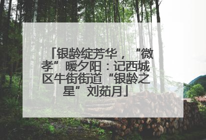 银龄绽芳华，“微孝”暖夕阳：记西城区牛街街道“银龄之星”刘茹月