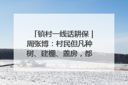 镇村一线话耕保｜周张博：村民但凡种树、建棚、盖房，都要向街道报批