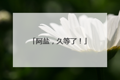 阿盐，久等了！