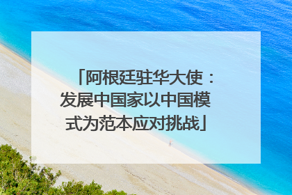 阿根廷驻华大使：发展中国家以中国模式为范本应对挑战