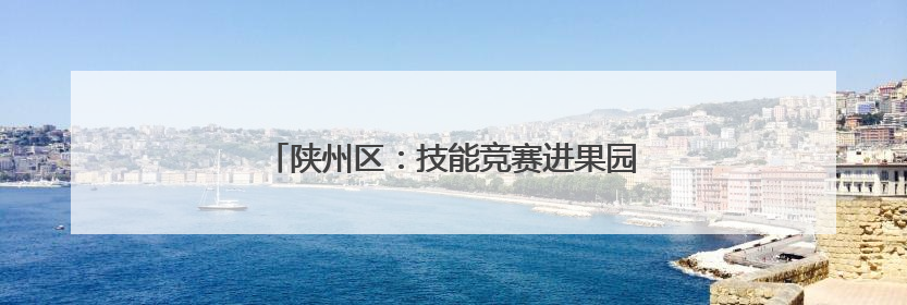 陕州区：技能竞赛进果园 “袋”出增收新希望