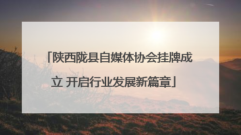 陕西陇县自媒体协会挂牌成立 开启行业发展新篇章