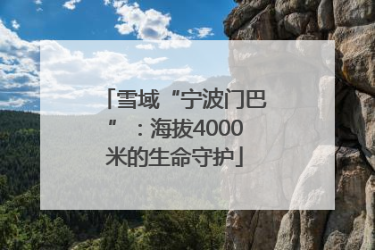 雪域“宁波门巴”：海拔4000米的生命守护