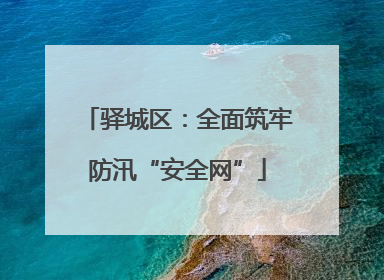 驿城区：全面筑牢防汛“安全网”