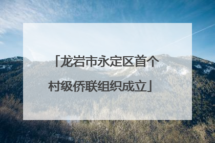 龙岩市永定区首个村级侨联组织成立