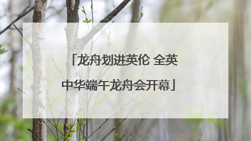 龙舟划进英伦 全英中华端午龙舟会开幕