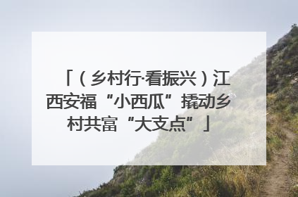 （乡村行·看振兴）江西安福“小西瓜”撬动乡村共富“大支点”