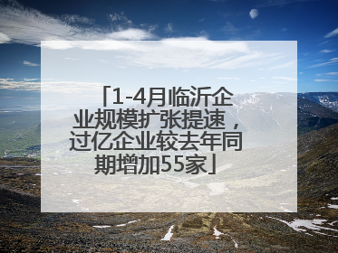 1-4月临沂企业规模扩张提速，过亿企业较去年同期增加55家