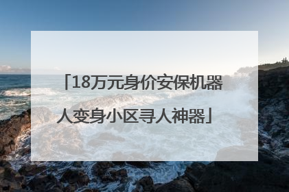 18万元身价安保机器人变身小区寻人神器