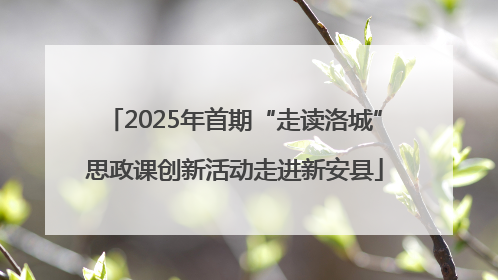 2025年首期“走读洛城”思政课创新活动走进新安县