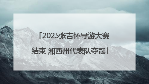 2025张吉怀导游大赛结束 湘西州代表队夺冠