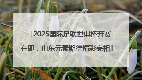 2025国际足联世俱杯开赛在即，山东元素期待精彩亮相