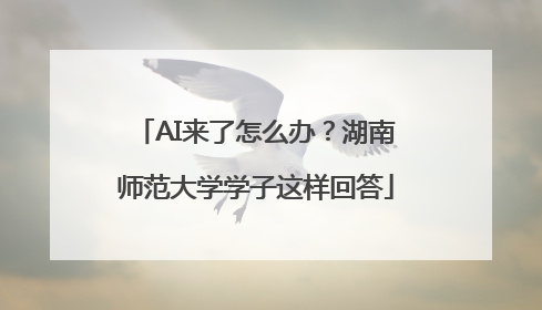 AI来了怎么办？湖南师范大学学子这样回答
