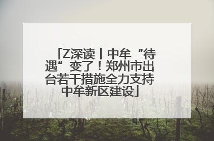 Z深读丨中牟“待遇”变了！郑州市出台若干措施全力支持中牟新区建设